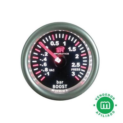 Reloj presión de turbo PSI fondo blanco Autogauge