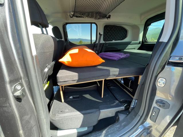  Mueble Kit Camper con colchón para Berlingo, Partner (negro)