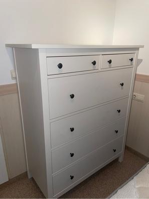 HEMNES cómoda de 3 cajones, tinte blanco, 108x96 cm - IKEA