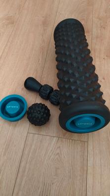 Kit de masaje: foam roller, pelota y bastón de masaje